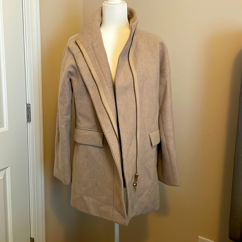 J.Crew tan wool winter coat size 8